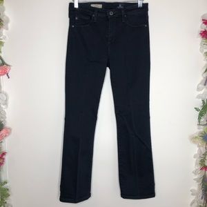 AG dark wash blue jeans mid rise straight leg